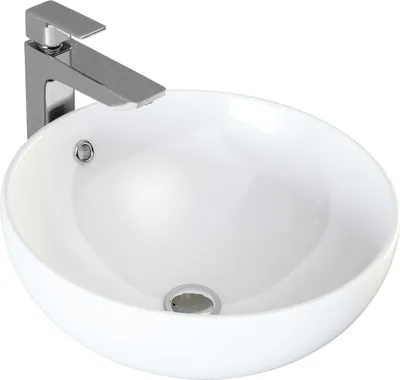 Produktbild von VILSTEIN Waschbecken, 44 cm, Keramik Aufsatz Waschschale, Weiss, Rund