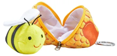 Produktbild von Kögler Friends2Go Mini Plüschtier Biene im Plüsch-Ei gelb/schwarz 9,9 cm Ostern