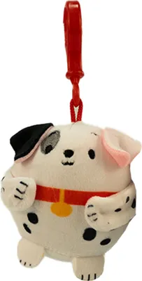 Produktbild von 101 Dalmatiner Kuscheltier Anhänger mit Bagclip - ca. 8 cm