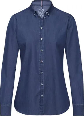 Produktbild von Greiff CASUAL Damen Jeansbluse Langarm Button-Down Blue Denim 38