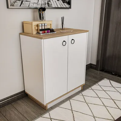 Produktbild von Skye Decor, Nüanse - White, Walnut, Konsole, Weiß, 100 % MELAMINBESCHICHTETE SPANPLATTEN, 72 x 42 x 83,1 cm