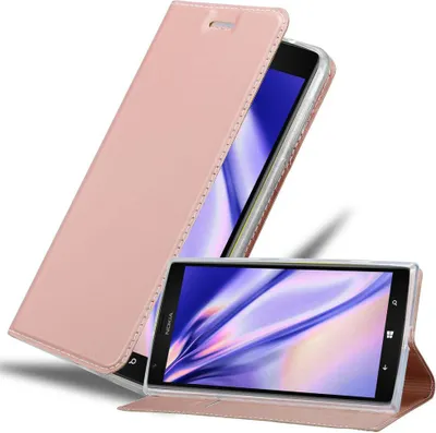 Produktbild von Cadorabo Handyhülle für Nokia Lumia 1520 Schutz Hülle in Rosa Cover Etui Book Case Booklet