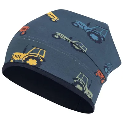 Produktbild von Junge Mütze Übergangsmütze Fahrzeuge, Gr. 46/48, Traktor-Blau