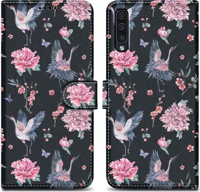 Produktbild von Cadorabo Schutzhülle für Samsung Galaxy A50 4G / A50s / A30s Hülle Design Schwarz Handyhülle Schutzhülle Etui Magnetisch