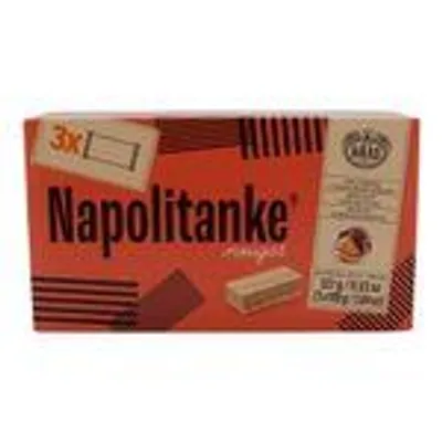 Kraš Napolitanke Nougat – Waffeln mit Haselnussfüllung, 327 g (3 x 109 g)