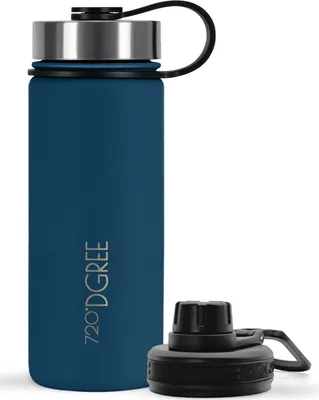 Produktbild von 720°DGREE Isolier Trinkflasche noLimit Edelstahl mit Sportdeckel deep blue 0,5l