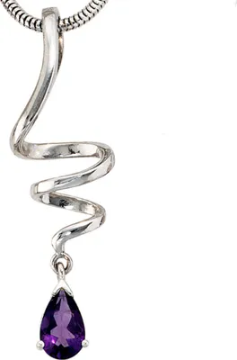 Produktbild von JOBO Anhänger 925 Sterling Silber rhodiniert 1 Amethyst