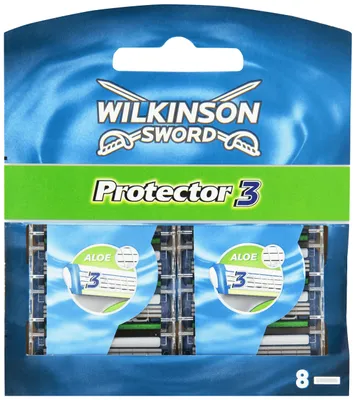 Obrázek produktu pro Wilkinson Sword 890040, Pánské, Wilkinson Sword, Protector 3, Modrá, Bílá, 8 kusů