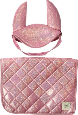 Zdjęcie produktu dla byAstrup Podkładka pod siodło i kaptur Glitter Hobby Podkładka pod siodło różowa
