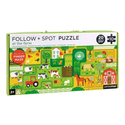 Produktbild von Petit Collage Puzzle Bauernhof - Lernspielzeug aus Karton