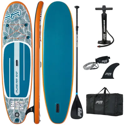 Produktbild von SUP Board Aqua Marina Pure Air Tropic 10'2 (310 cm) aufblasbar – Set mit Paddel, Pumpe, Leash & Tasche