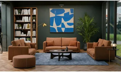 Produktbild von Dreisitzer-Schlafsofa DELVO - braun