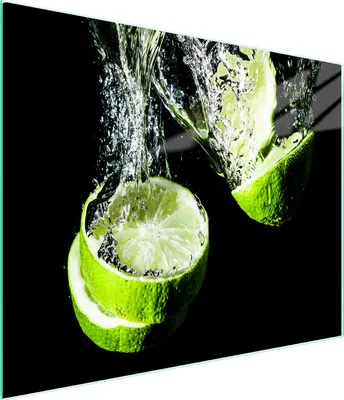 Image de Planche à découper en verre 52x30 citron vert