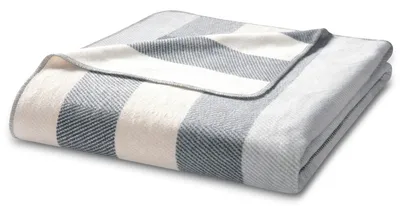 Produktbild von Biederlack Interlocked Plaid Wohndecke Farbe beige-grau Größe 150x200cm