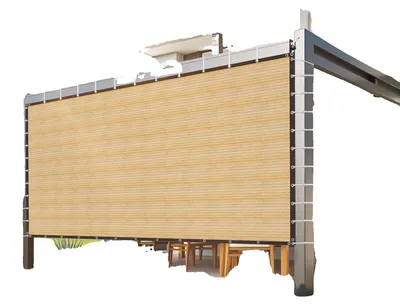 Immagine prodotto di VEVOR Telo parasole con protezione solare al 90 % (366 x 610 cm) per pergola con occhielli in acciaio inox, telo parasole in materiale HDPE da 160 g/m²