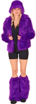 Image de Jambières en peluche violet