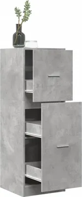 Produktbild von "im " Apothekerschrank Betongrau 40x41x118 cm Holzwerkstoff - Kommoden CC24083