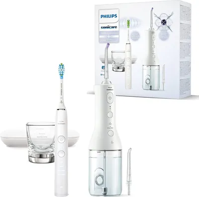 Produktbild von Philips HX3866/41 Cordless Power Flosser 3000 + DiamondClean 9000 weiß