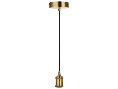 Image de Suspension vintage BLULAXA, douille E27, câble textile de 1,5 m, bronze