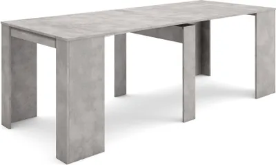 Produktbild von Ausziehbarertisch, 222x90x77cm, Für 10 Gäste, Esszimmertische, Zementgrau