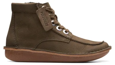 Immagine prodotto di Clarks FUNNY CEDAR scarpe da donna - sneaker Hi Cut verde tempo libero NUOVO