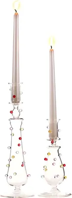 Produktbild von Goodwill Kerzenhalter aus Glas, mehrfarbig, H 30 cm, 2er-Set