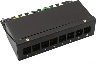 Immagine prodotto di VALUE Keystone-Modulträger, 8 porte, nero
