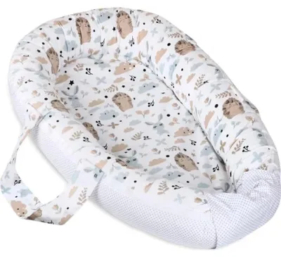 Obrázek produktu pro Hnízdečko pro miminko - 30x70 cm - Modrá,Hnědá