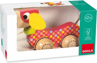 Produktbild von Goula - Pull - along Dog, 1 Jahr(e), Holz, Mehrfarbig