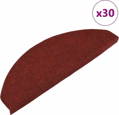 Imagen del producto de Alfombrilla autoadhesiva escalera 30 uds rojo 65x22,5x3,5 cm