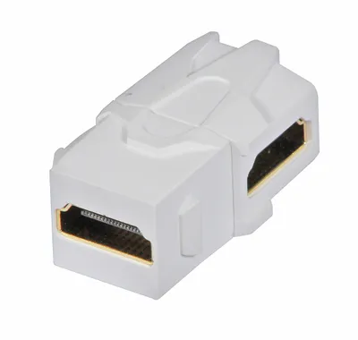 Produktbild von LINDY HDMI 90° Doppelkupplung Keystone für Wanddose Keystone