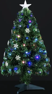 Produktbild von Künstlicher Weihnachtsbaum mit Beleuchtung und Stern, 90 cm