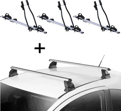 Produktbild von 3x Fahrradträger SAGITTAR + Dachträger VDP EVO ALU kompatibel mit für Citroen C3 II 5 Türer 2009-2016