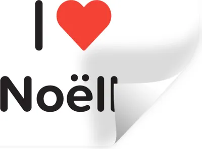 Produktbild von MuchoWow® Wandtattoo Wandsticker Wandaufkleber Ich liebe - Noëlle - Mädchen 80x60 cm Selbstklebend und Repositionierbar - Faltenfrei