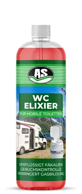 Produktbild von Camping Toiletten Zusatz - WC Elixier - 1 Liter Flasche