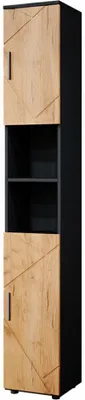 Produktbild von Badschrank Vicco Irma Goldkraft Eiche/Anthrazit 30 x 192 cm, Model 36707