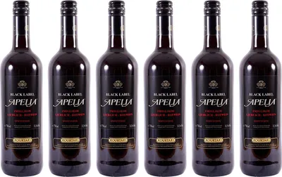 Produktbild von Imiglykos Apelia Black Label 6x 0,75l | Lieblicher Rotwein | Imiglykos | 11,5% Vol. | Kourtaki | + 20ml Jassas Olivenöl