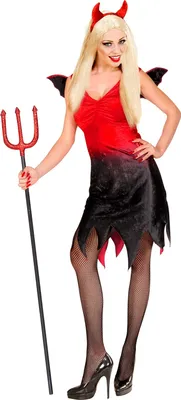 Produktbild von Teufelin Kleid mit Flügeln, Groesse:M