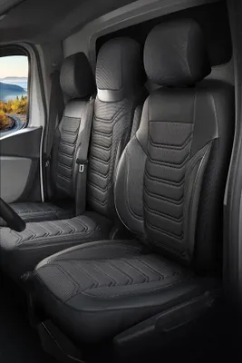 Produktbild von Sitzbezüge Nissan Primastar 2022 - heute – Florida schwarz/grau – perfekte Passform (Sitz/Bank-ohne geteilte Sitzfläche und Rückenlehne der Doppelsitzbank)