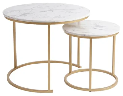 Produktbild von Set aus 2 runden Couchtischen, Ø 60 cm x 50 cm