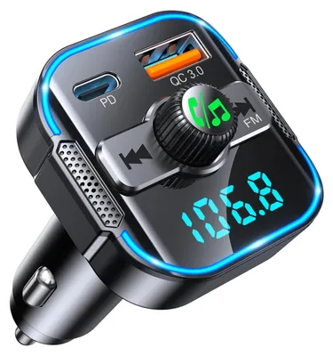 Productafbeelding van Bluetooth 5.3 adapter auto snel opladen 81W met dubbele microfoon