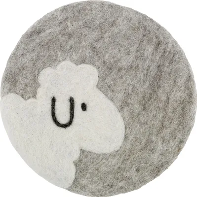 Produktbild von Podest aus Schafwolle, LANA SHEEP, 21 cm, grau, Cilio