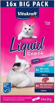 Immagine prodotto di Vitakraft 58000, Trattamenti, Gatto, Junior, Fegato, Salmone, 240 g