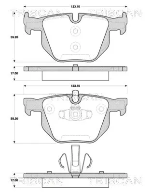 Produktbild von TRISCAN Bremsbeläge Bremsklötze 8110 11030