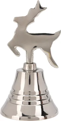 Immagine prodotto di Campana di Natale in argento 10 cm, cervo