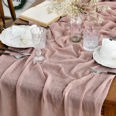 Obrázek produktu pro Boho gázový ubrus 80 x 300 cm, dekorace do interiéru, na dovolenou, svatbu, oslavu, narozeniny