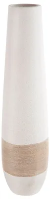 Imagen del producto de Gilde Vase, "Olbia", gesprenkelt, gestreift, Keramik, creme, VE 1, H. 56 cm, D. 15 cm 28745
