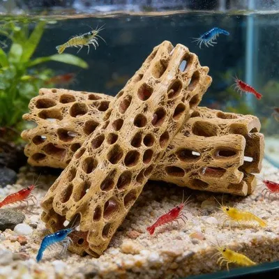 Produktbild von Holzschwimmholzschwimmbrett Garnelenkutter 2er Pack 14,5 x 5 cm Aquariumzubehör