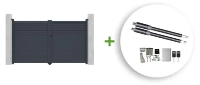 Produktbild von Flügeltor elektrisch 3m CARPATIA H.180cm + Drehtorantrieb RANGER B150