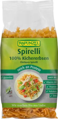 Produktbild von Rapunzel 217071, Spiral, Kurze Nudeln, 300 g, 360 kcal, 1517 kJ, 5,8 g